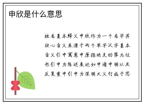 申欣是什么意思